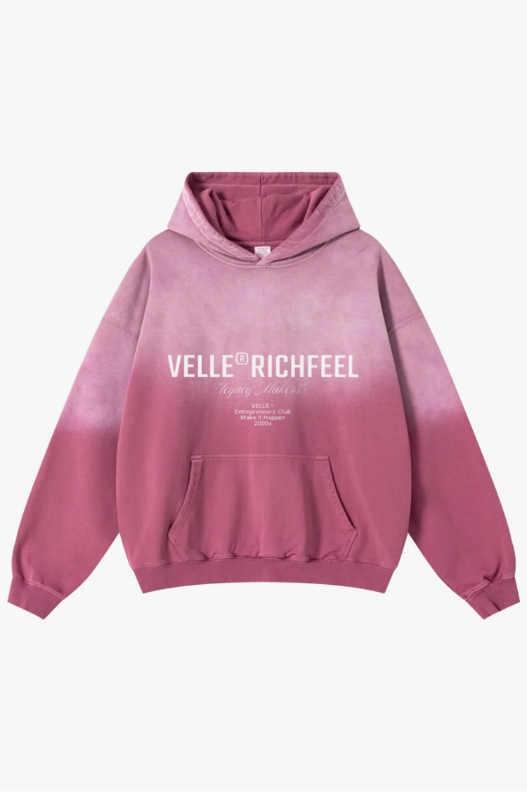 Velle Monkey Wash Hoodie — Vintage red