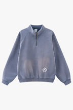 Sweatshirt Unissexo Com Meio Zíper e Gola Alta