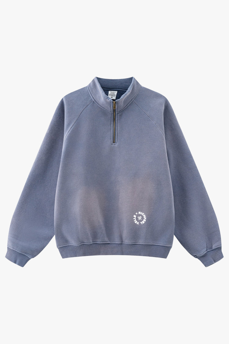 Sudadera unisex con media cremallera y cuello alto