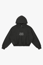 hoodie preta com arte "Ceate your own sunshine" em glitter branco
