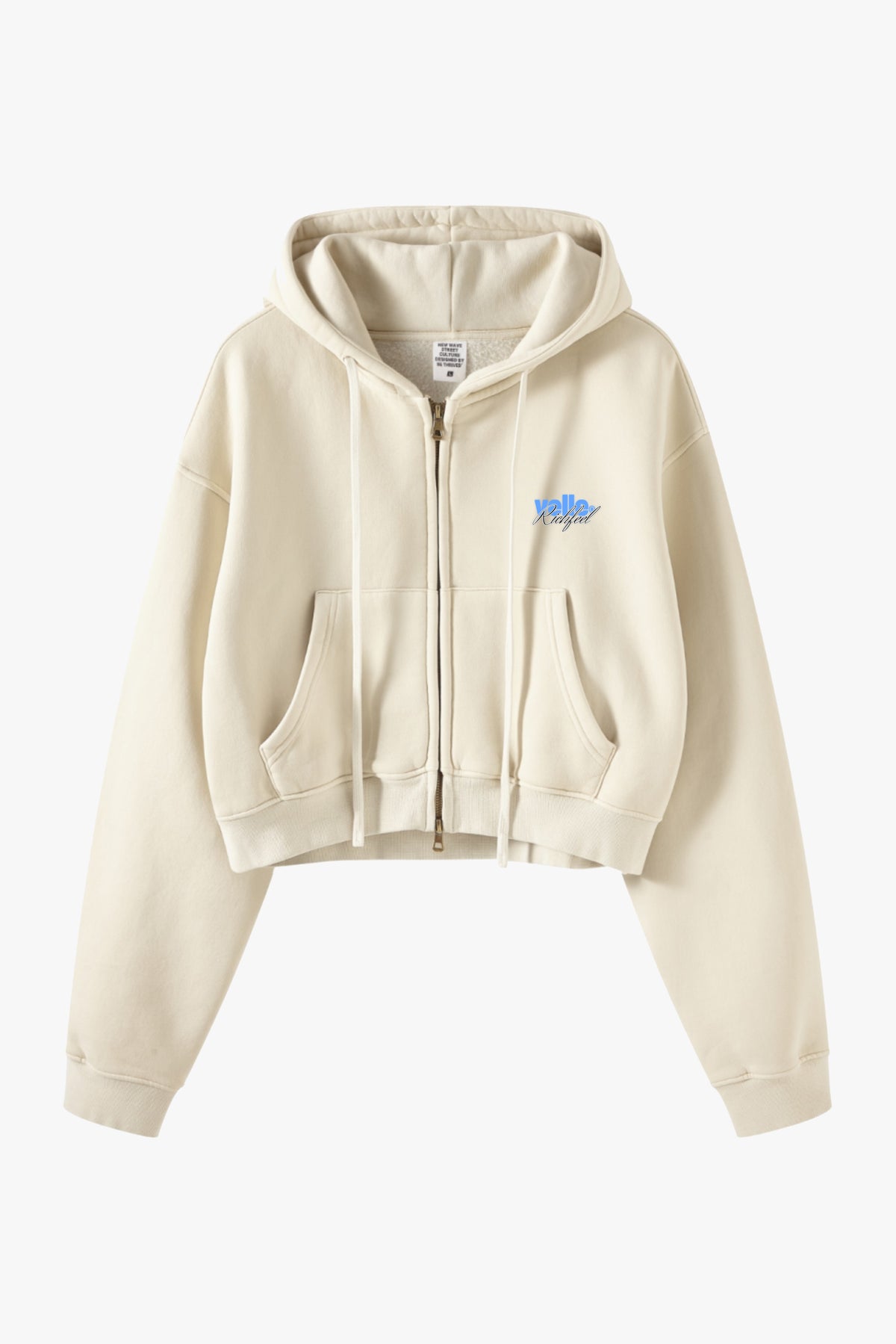 Women’s Vintage-Wash Cropped Zip-Up Hoodie