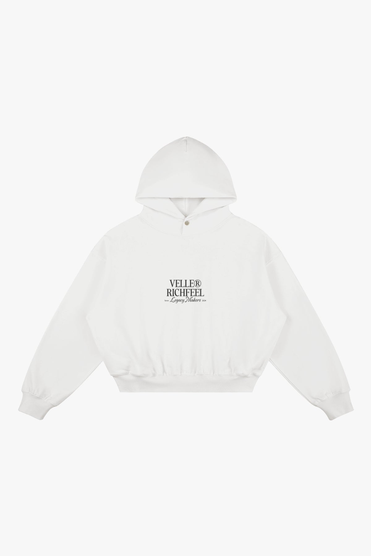 sudadera con capucha blanca con arte "Create your own sunshine" en purpurina negra