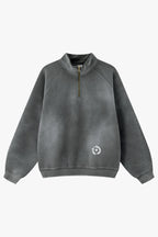 Sweatshirt Unissexo Com Meio Zíper e Gola Alta