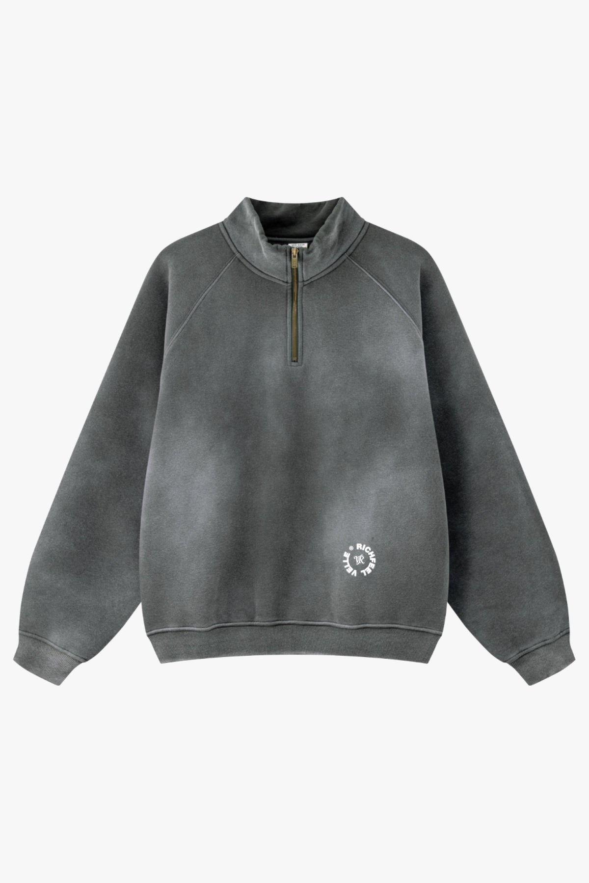 Sudadera unisex con media cremallera y cuello alto