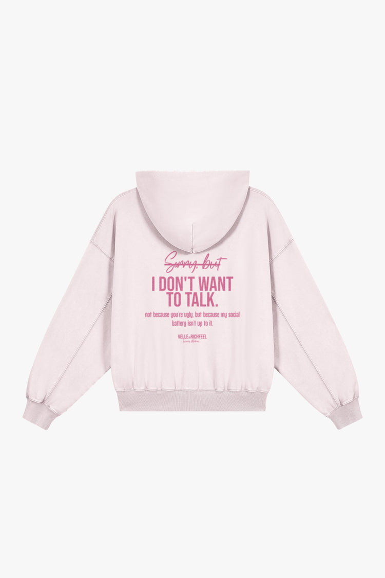 Hoodie with Velle Logo in Pink Glitter