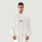 hoodie branca com arte "Ceate your own sunshine" em glitter preto