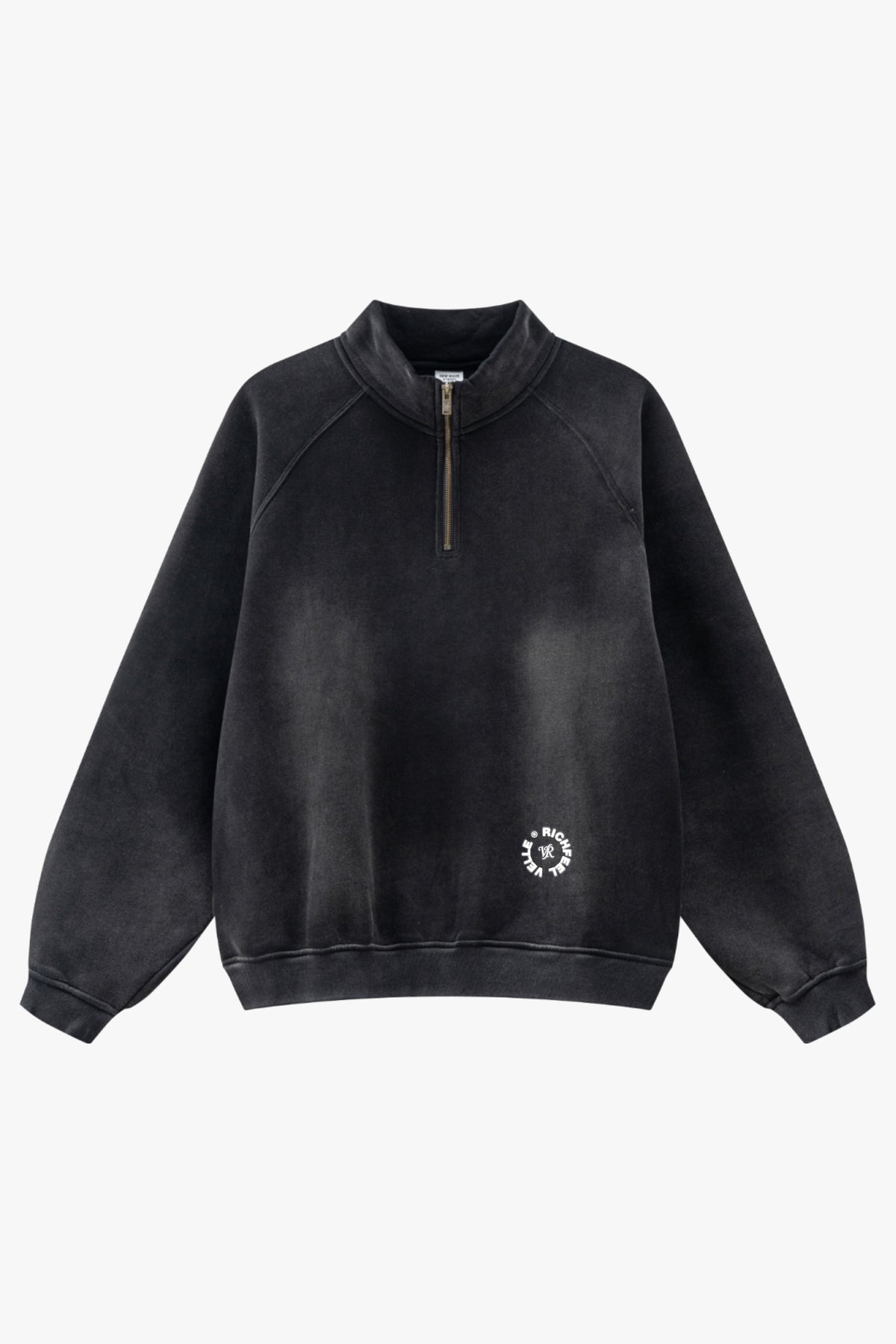 Sudadera unisex con media cremallera y cuello alto