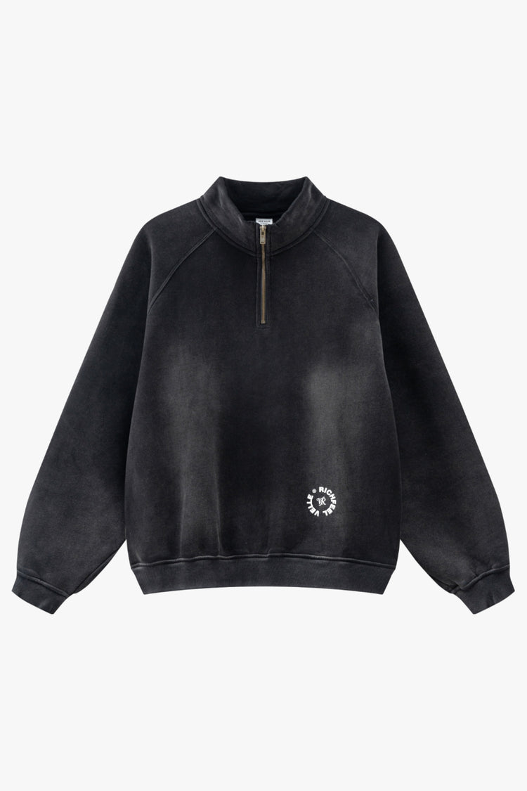 Sudadera unisex con media cremallera y cuello alto