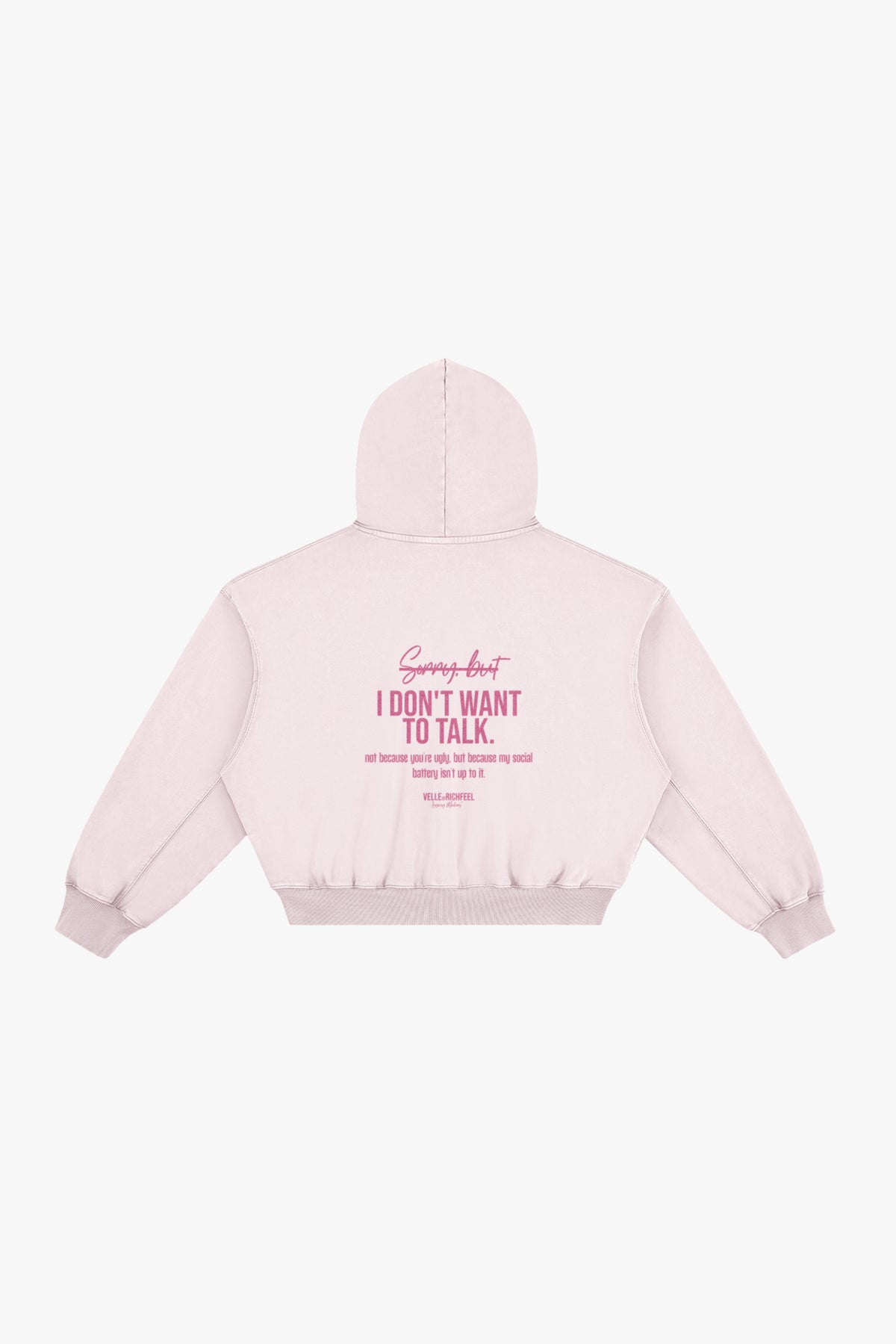 Hoodie Com Logo Velle Em Glitter Rosa