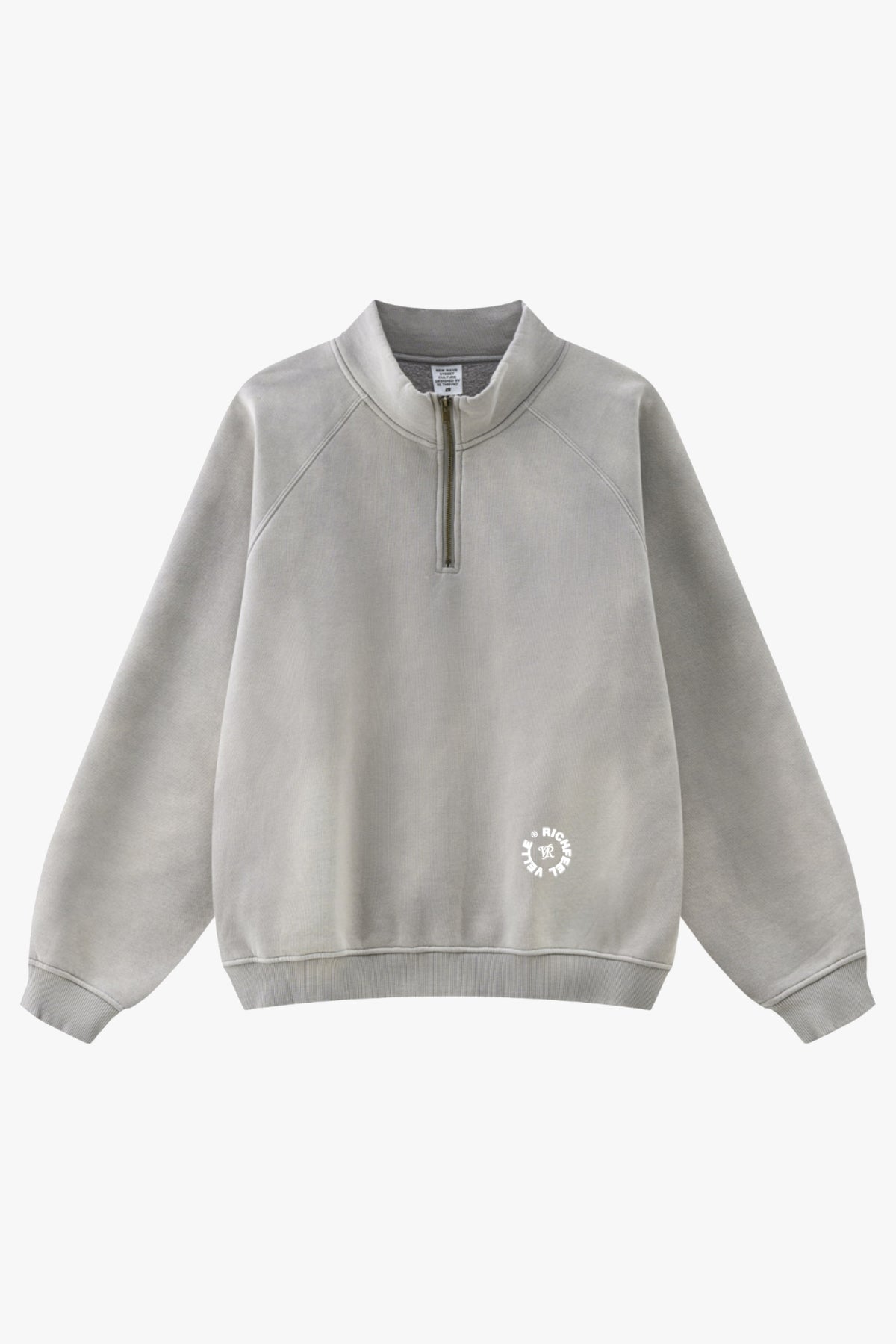Sudadera unisex con media cremallera y cuello alto