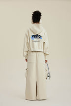 Women’s Vintage-Wash Cropped Zip-Up Hoodie