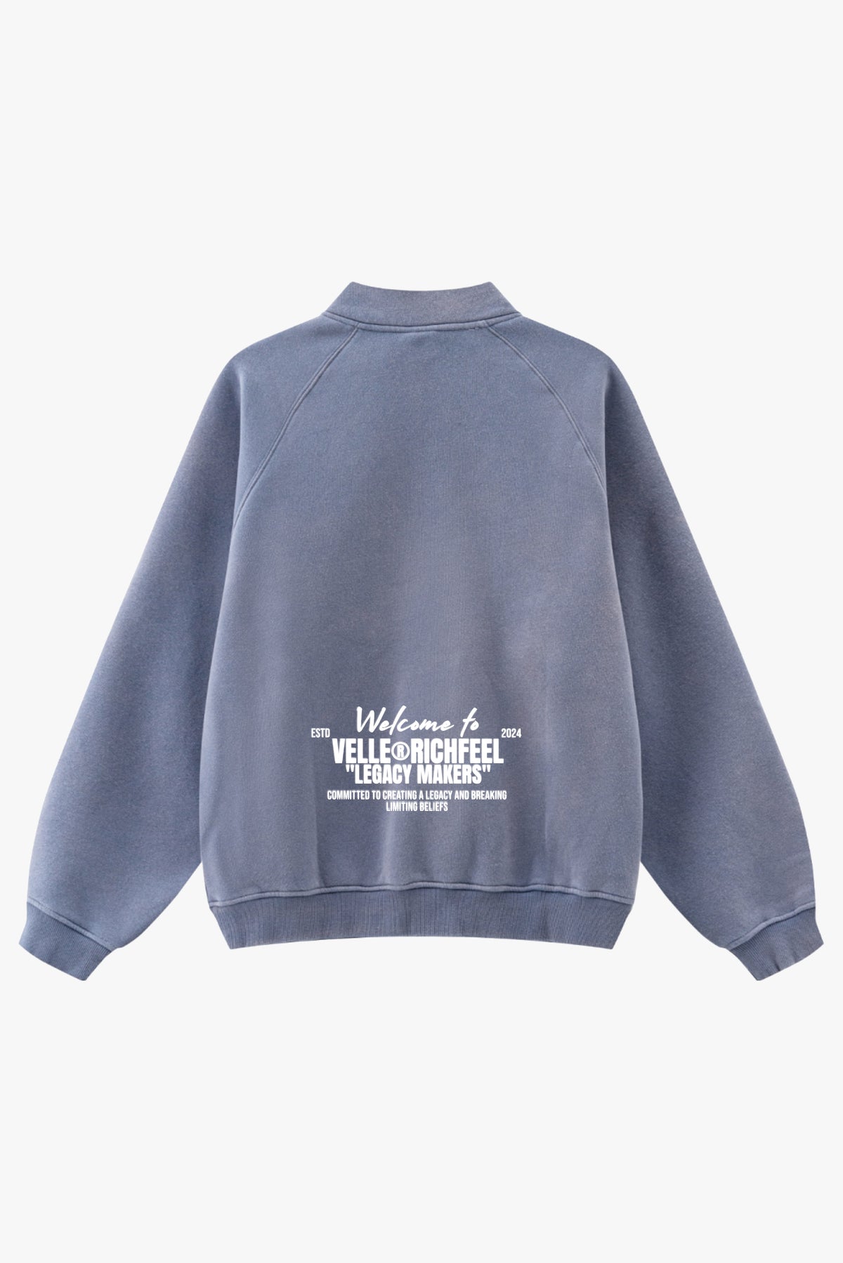 Sudadera unisex con media cremallera y cuello alto