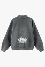 Sweatshirt Unissexo Com Meio Zíper e Gola Alta