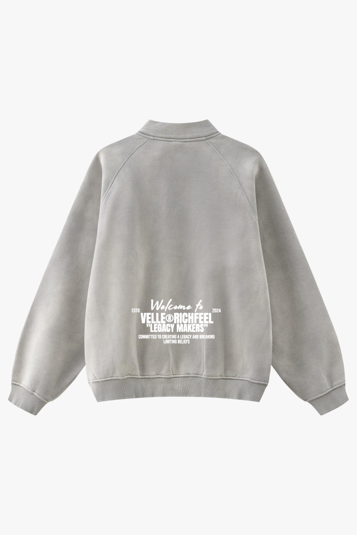 Sudadera unisex con media cremallera y cuello alto