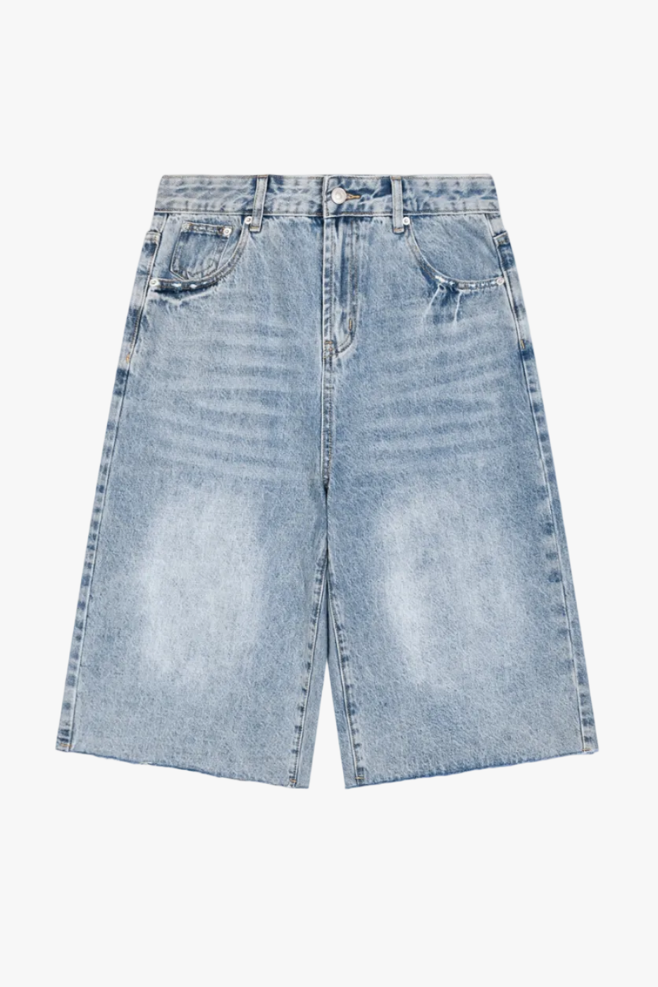 Bermudas de ganga Vintage de Perna Larga para Homem