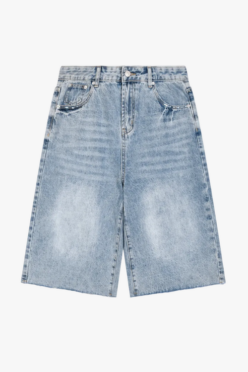 Bermudas de ganga Vintage de Perna Larga para Homem