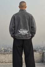 Sweatshirt Unissexo Com Meio Zíper e Gola Alta