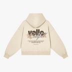 Hoodie Boxyfit Com Arte Velle Em cor creme