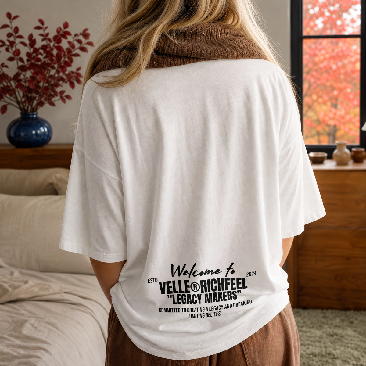 T-shirt boxy Welcome to Velle