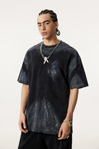 260GSM Unisex Painted Pigment-Wash T-shirt Snowflake Grey