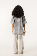 260GSM Unisex Painted Pigment-Wash T-shirt Medium Grey