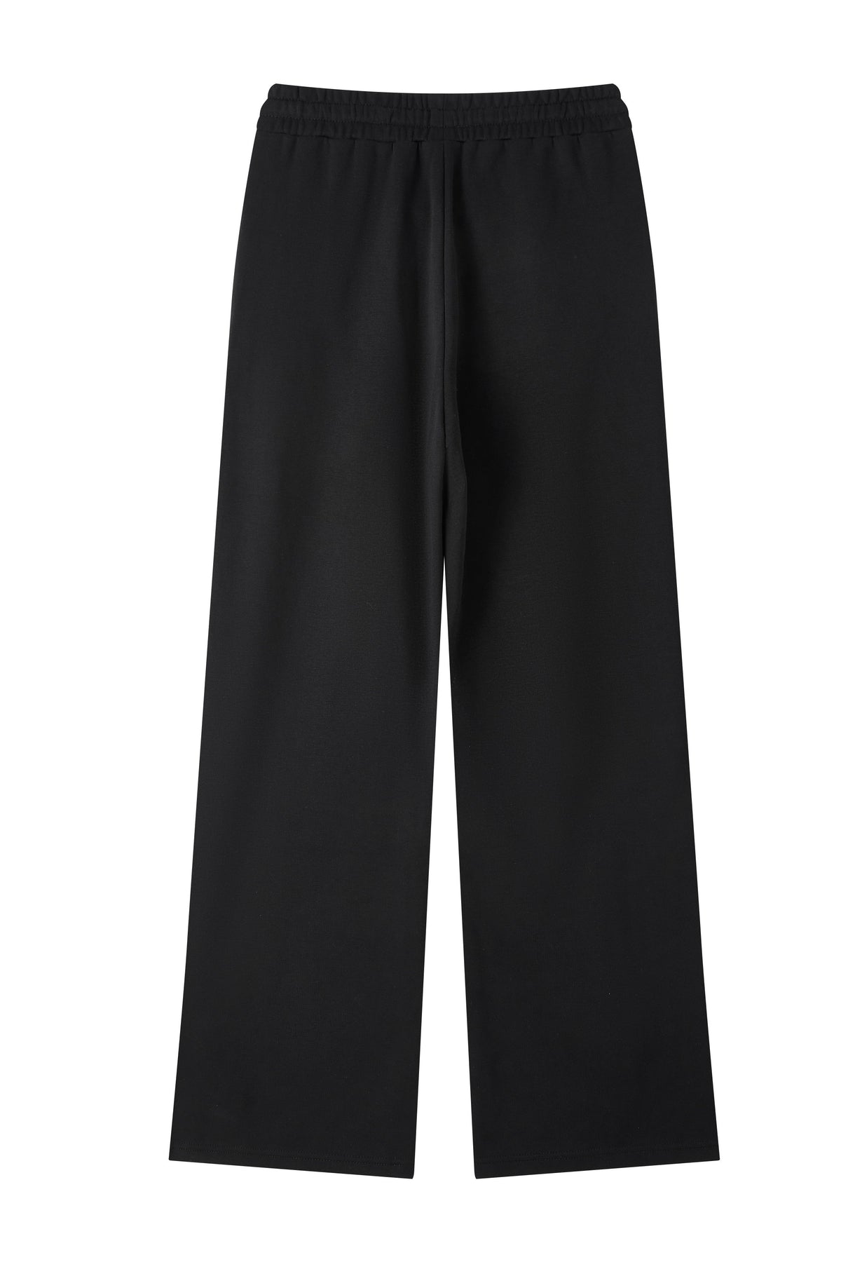 320GSM Men's Old Money Textured Straight-Leg Pants Black