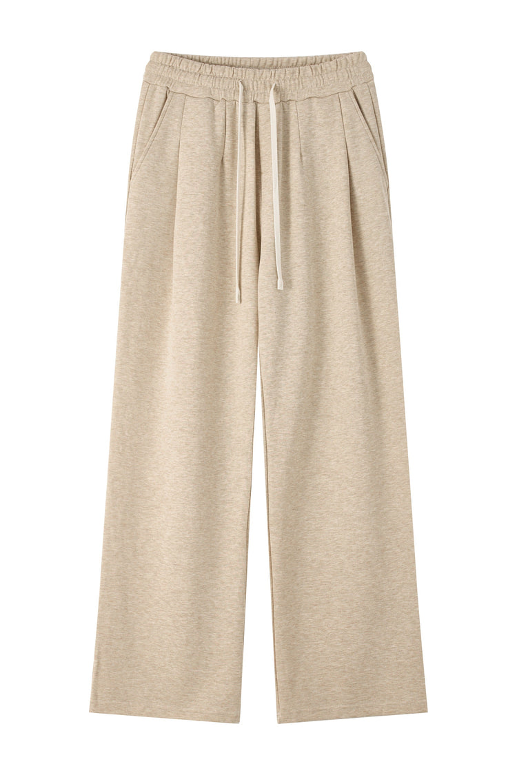 320GSM Men's Old Money Textured Straight-Leg Pants Haze Gold