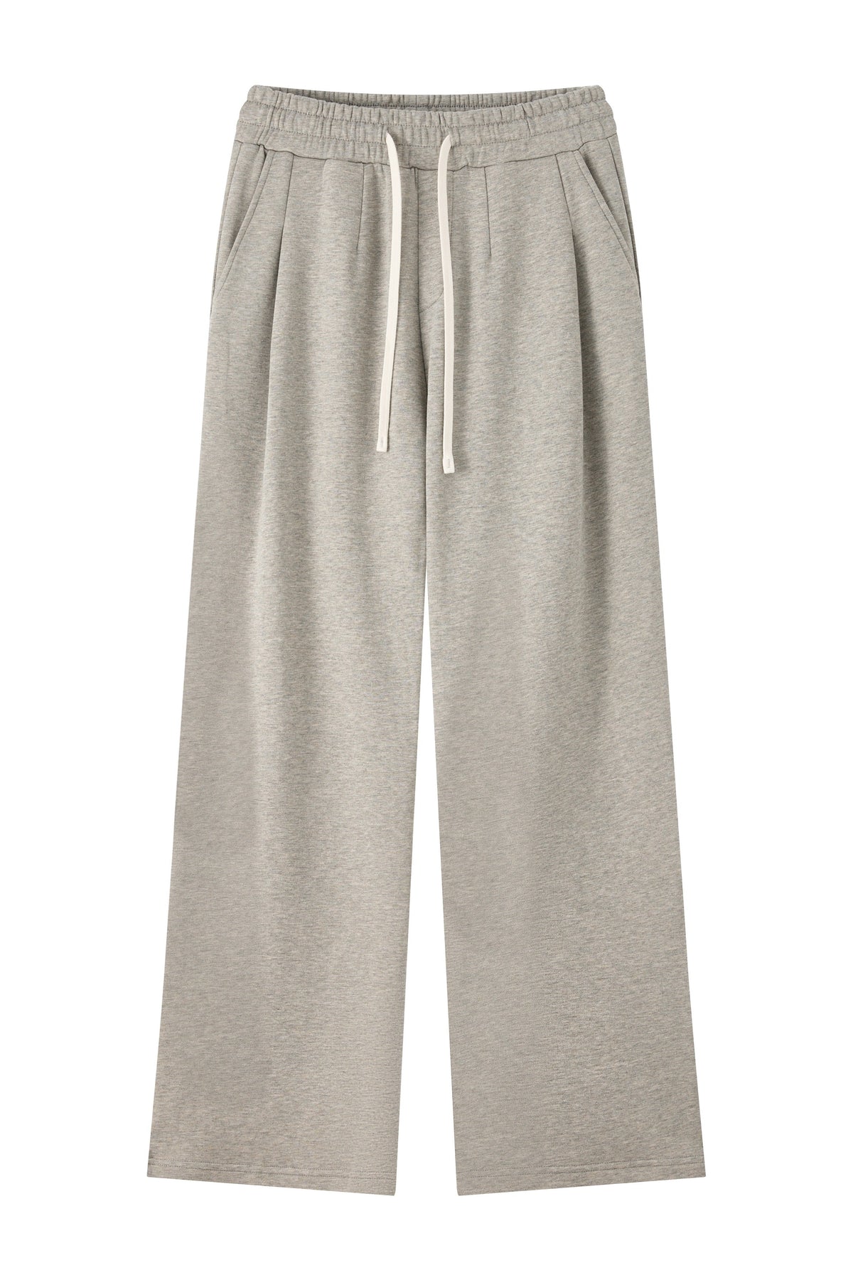 320GSM Men's Old Money Textured Straight-Leg Pants Oat Gary