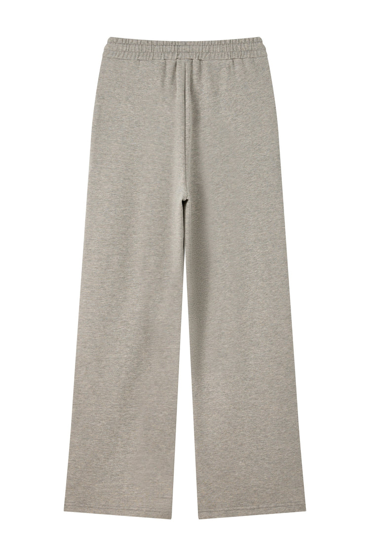 320GSM Men's Old Money Textured Straight-Leg Pants Oat Gary