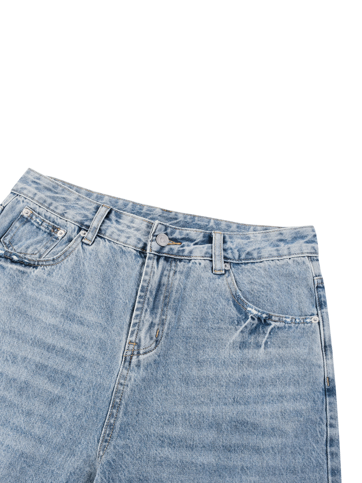 Bermudas de ganga Vintage de Perna Larga para Homem